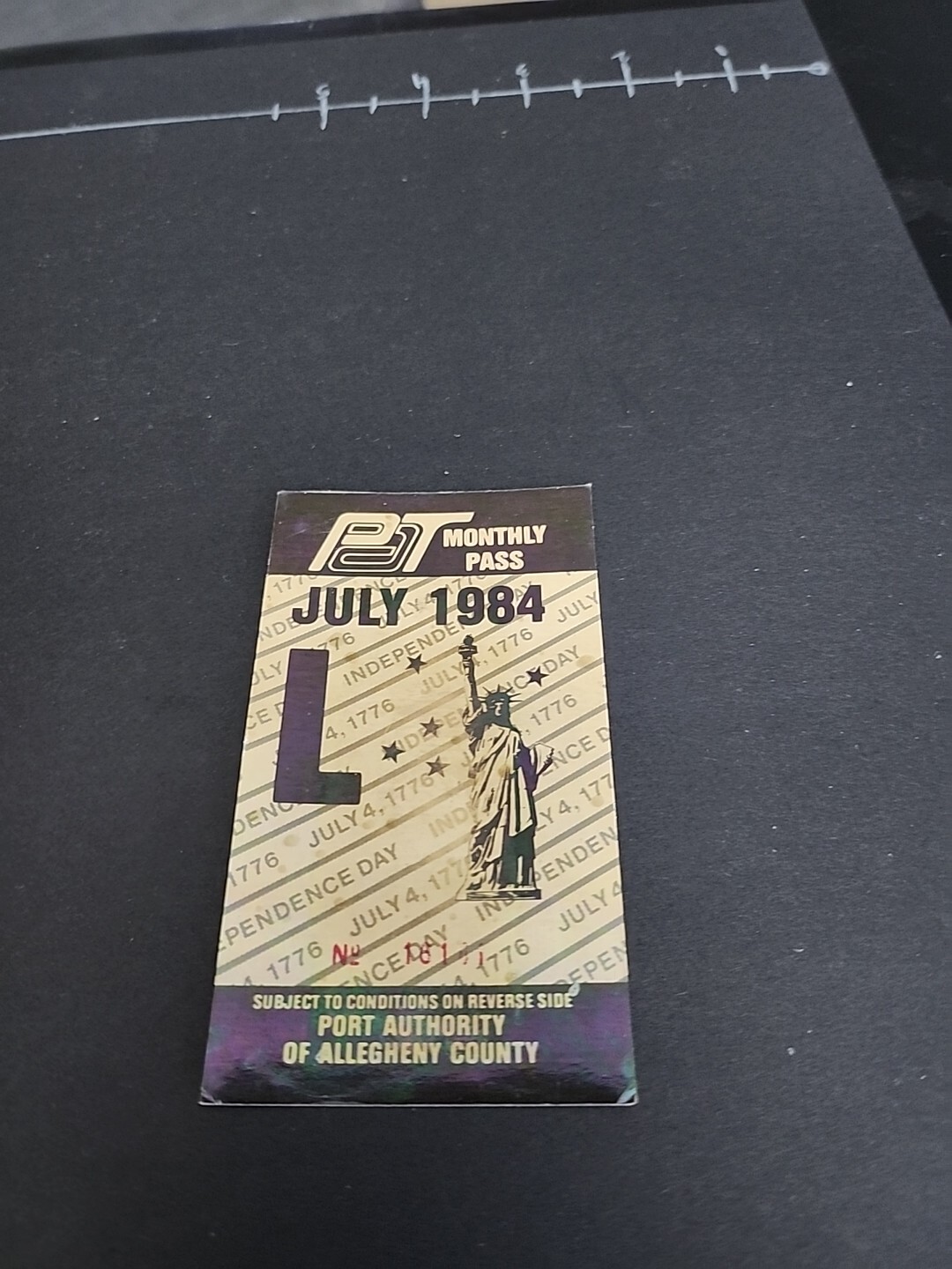 Vtg PAT Bus / Streetcar Monthly Pass Port Authority Allegheny County Rare 1984
