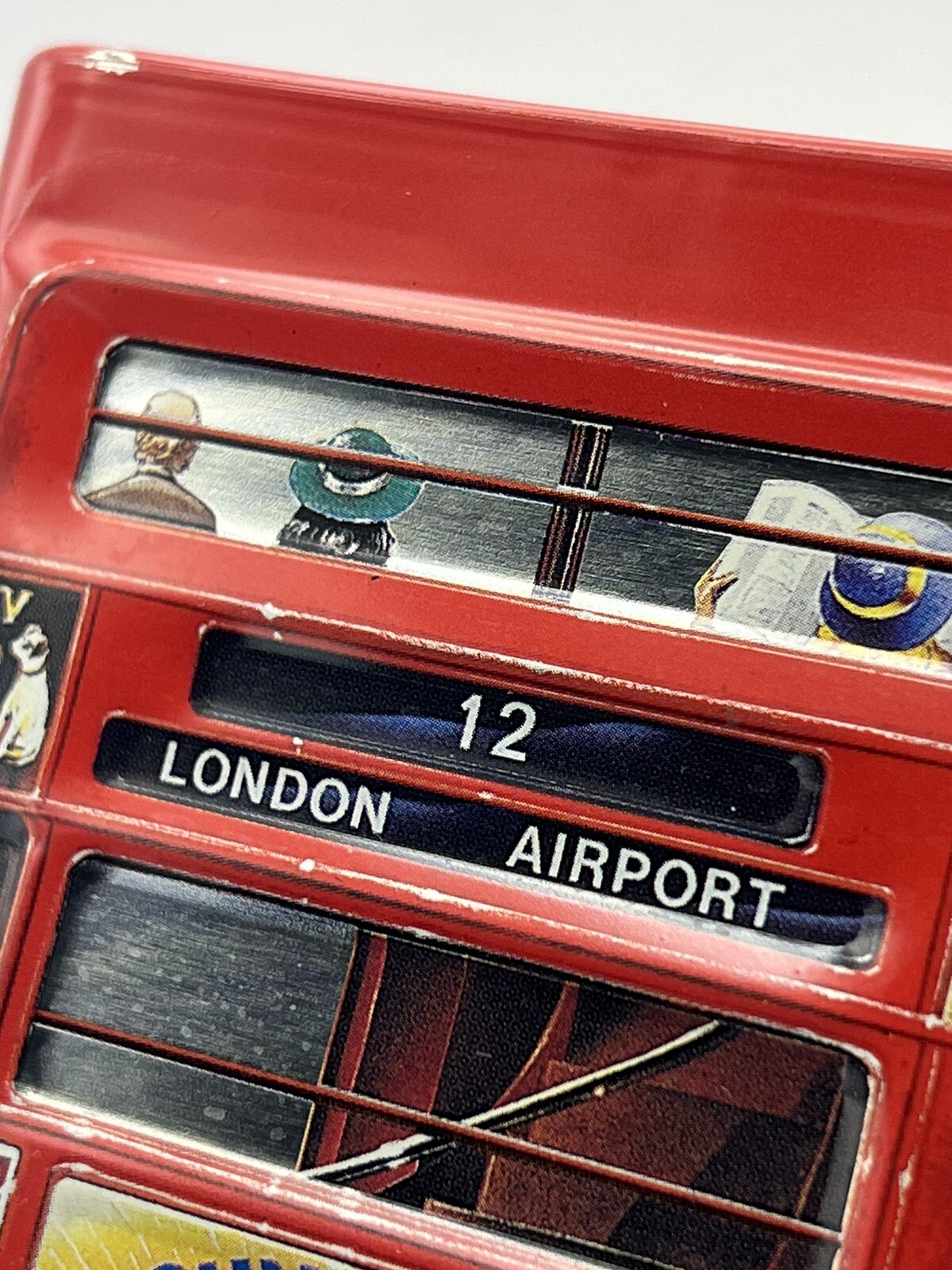 Churchill’s Confectionery London Transport Double Decker Red Bus Tin Coin Bank