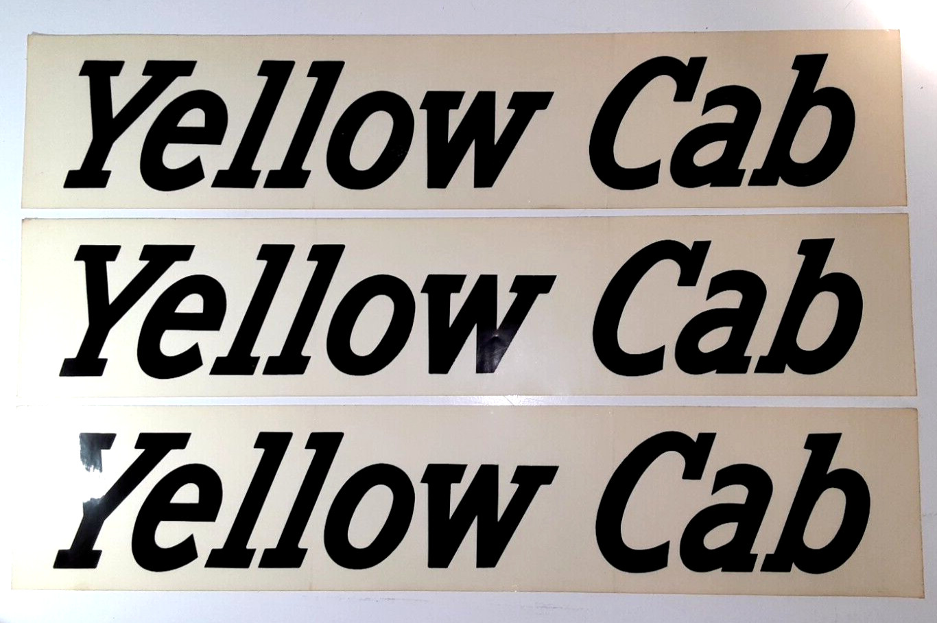Yellow Cab Driver Taxicab Door Sign Sticker Decal Original Vintage Unused NOS T1