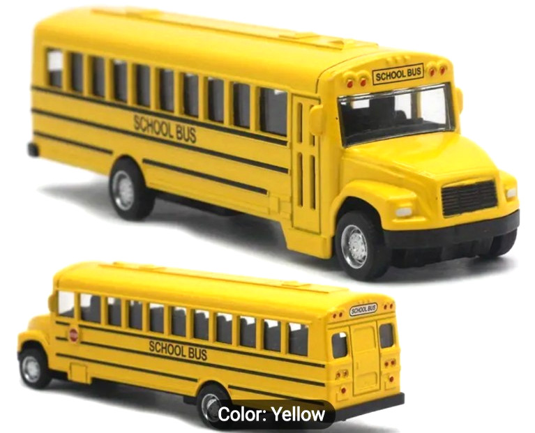 Alloy American School Bus Model, 14cm Big Bus In Yellow Color