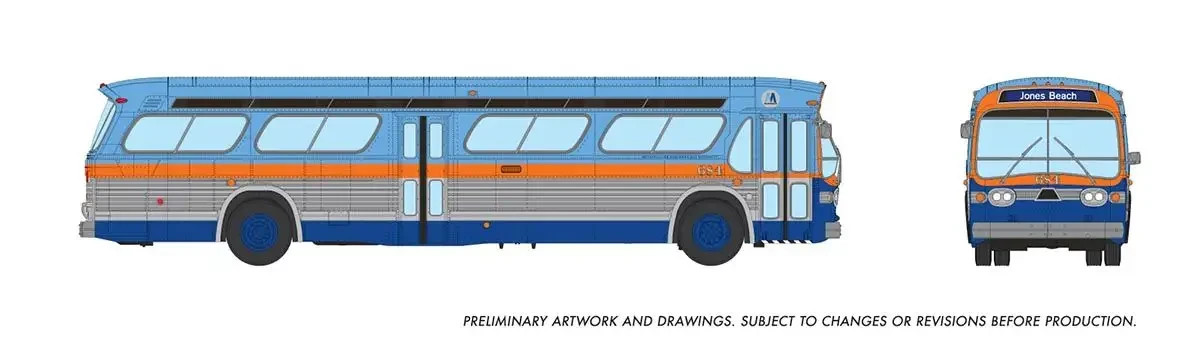 RAPIDO HO NEW LOOK BUS DELUXE LONG ISLAND MSBA #684 JONES BEACH PN 753155