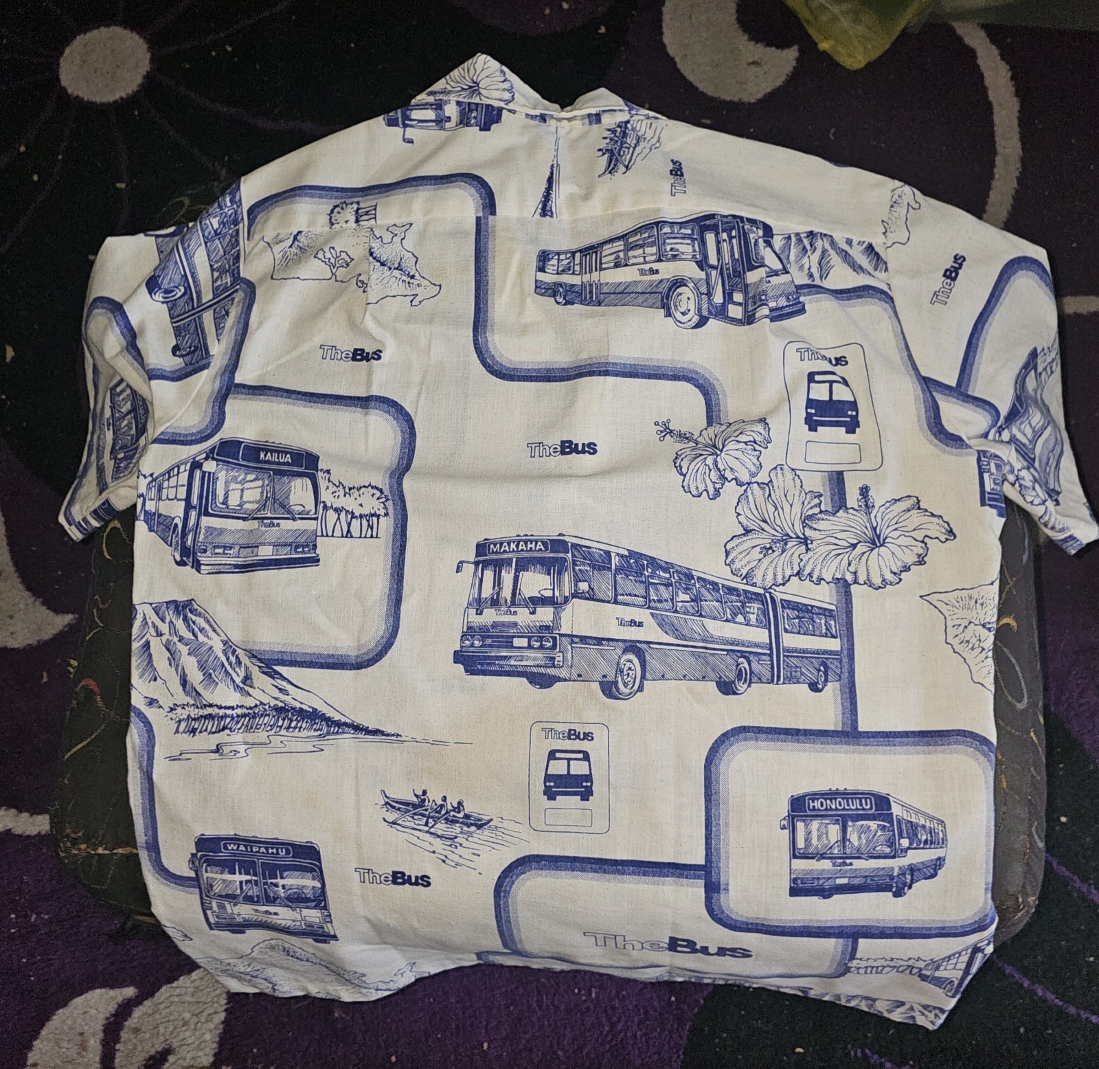 Hawaii Bus Shirt. Medium. The Bus. Malia Brand.