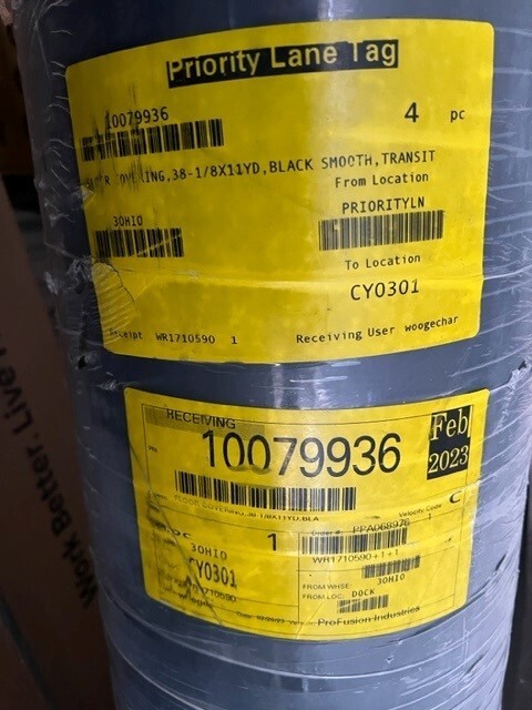 Koro-Trans 38-1/8xyd, Black Smooth transit flooring rubber bus