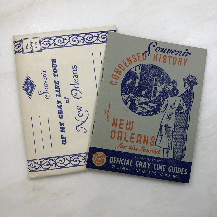 1930s GRAY LINE BUS Tours NEW ORLEANS Brochure VINTAGE Travel Advertising