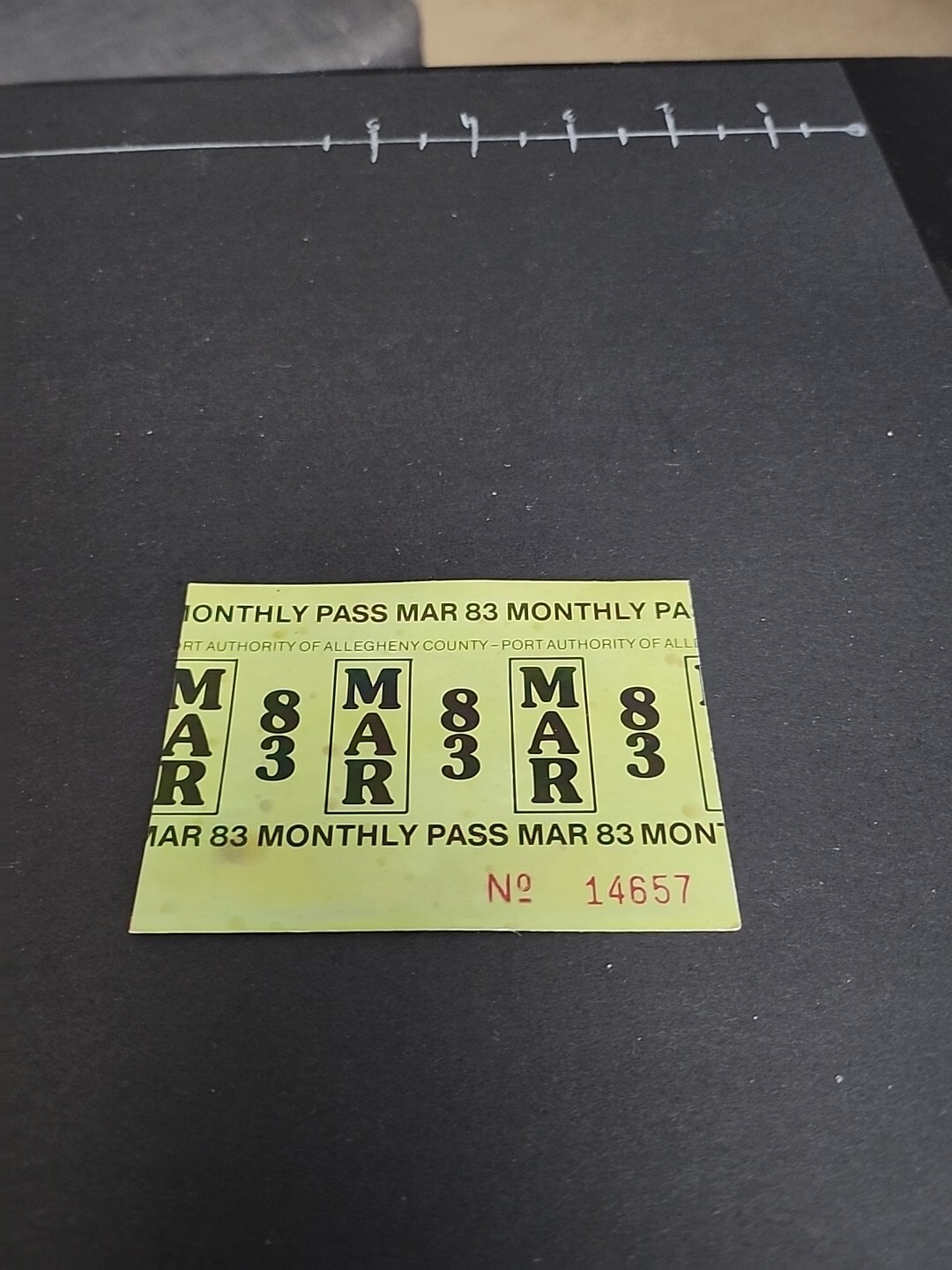 Vtg PAT Bus / Streetcar Monthly Pass Port Authority Allegheny County Rare 1983