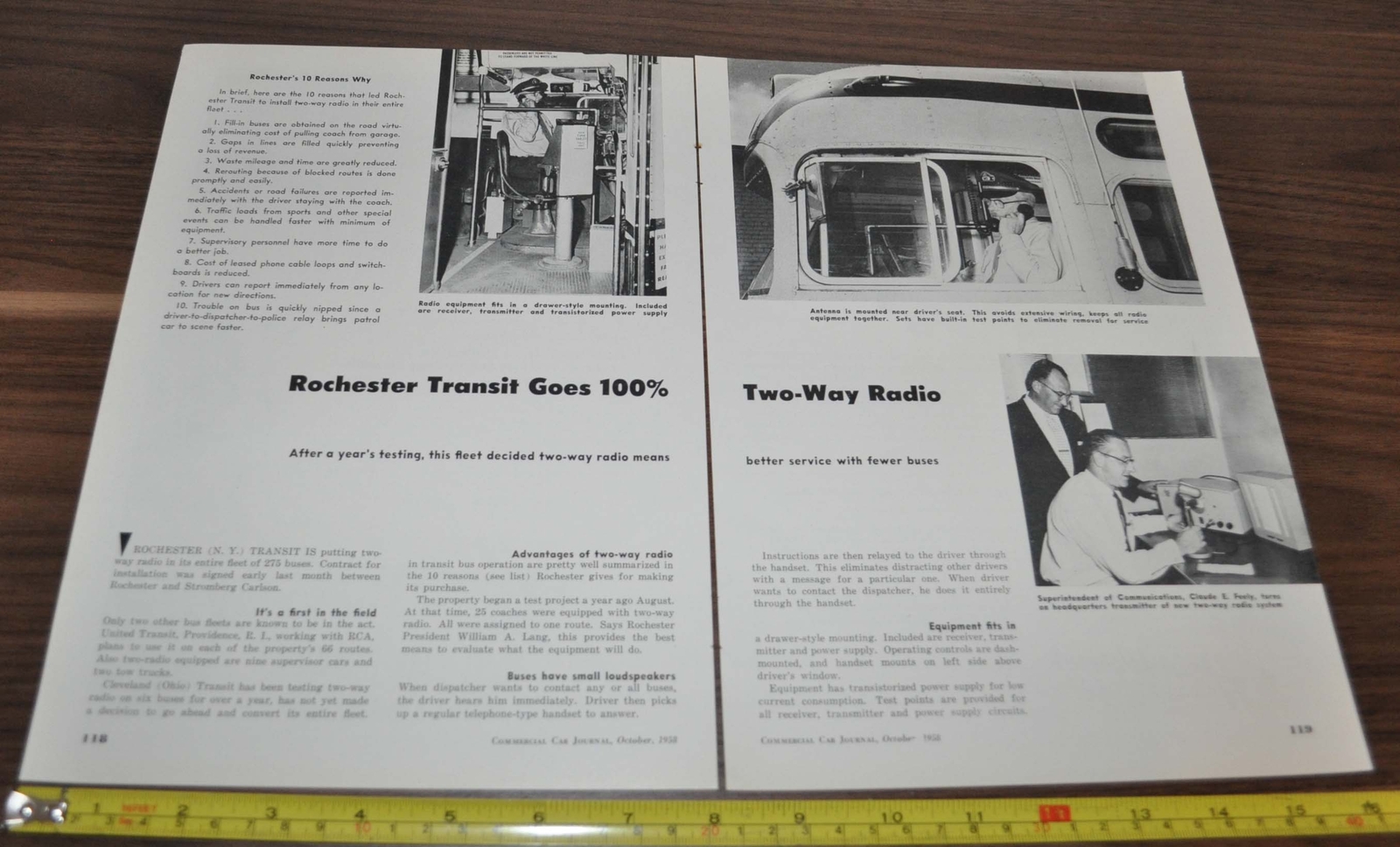 1958 Bus Article Rochester N.Y. Two-Way Radio Hein-Werner Hydraulic Jack