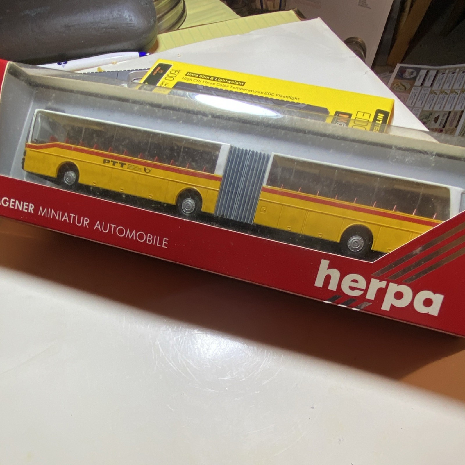 Herpa Setra SG 221 UL Articulated Bus 1:87 Yellow Collectible Model