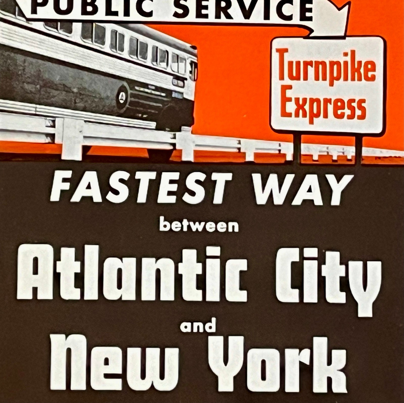 1948 NEW JERSEY TURNPIKE EXPRESS ATLANTIC CITY NEW YORK NON-STOP BUS BLOTTER