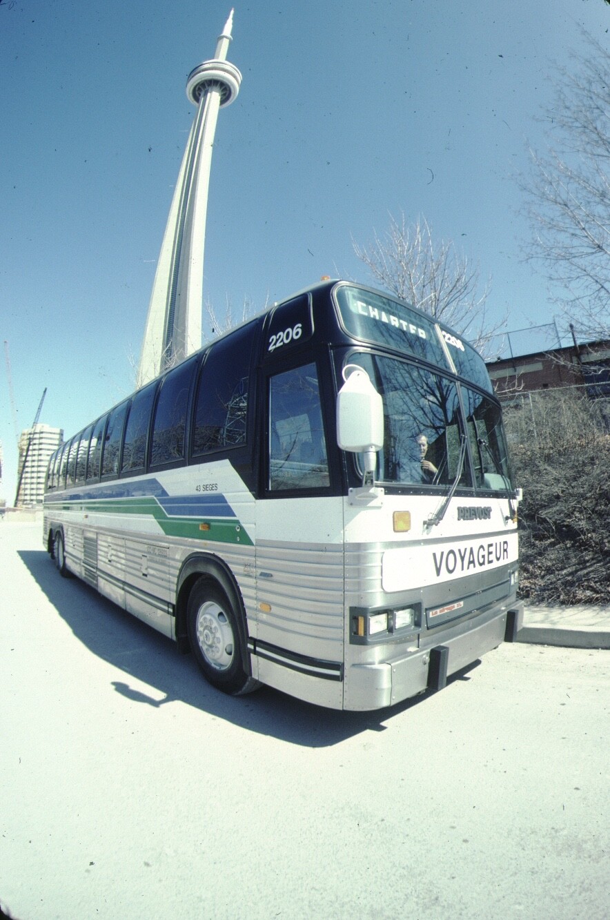 Voyageur Prevost Bus Kodachrome original Kodak Slide