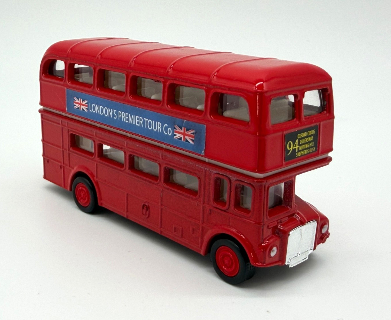 Welly Diecast Pullback and Go London’s Premier Tour Co. Red Double Decker Bus