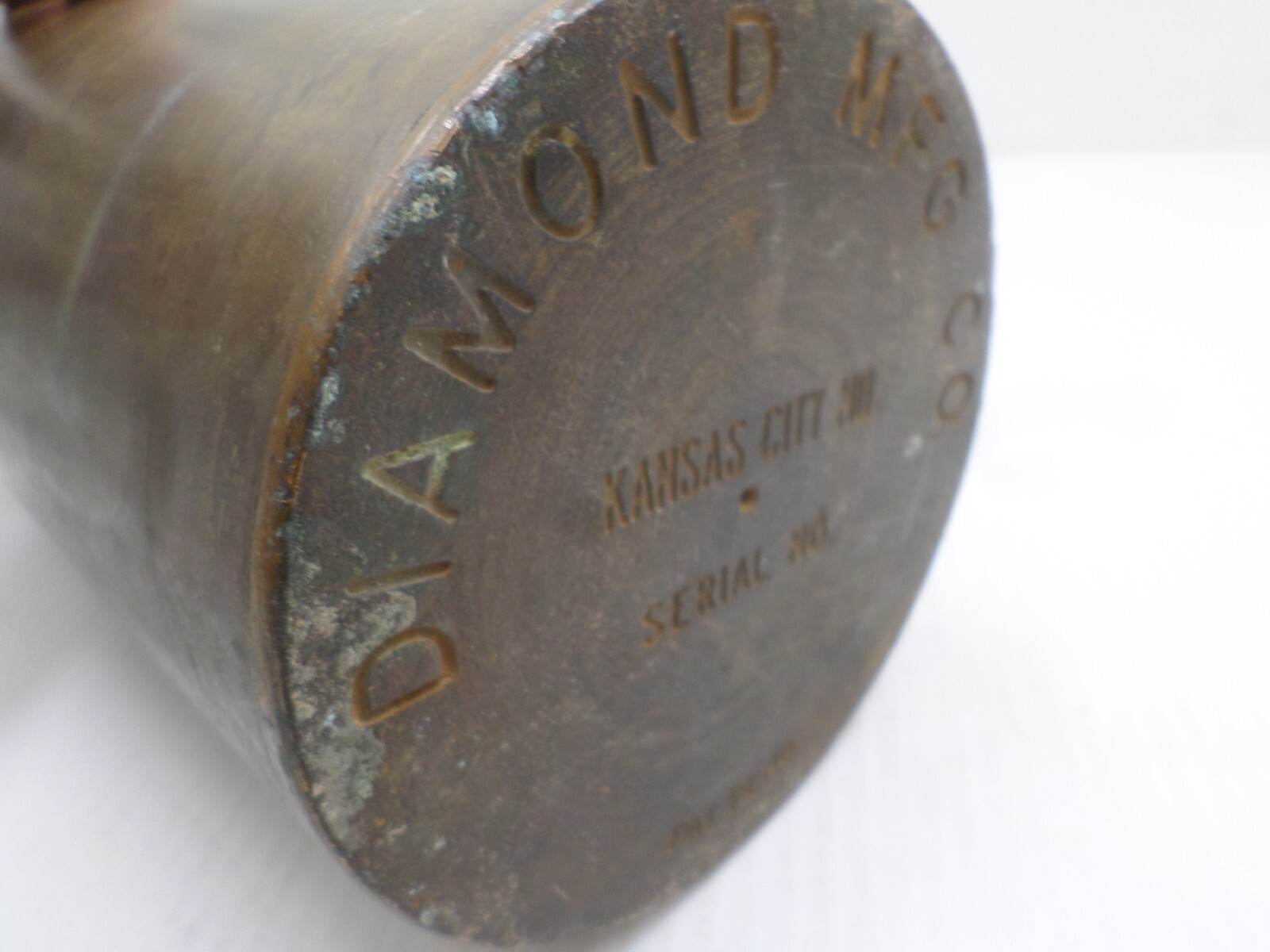 Vintage Diamond Mfg Brass Fare Box Money Vault Cylindrical 9″ X 4-3/4″ #137 DART