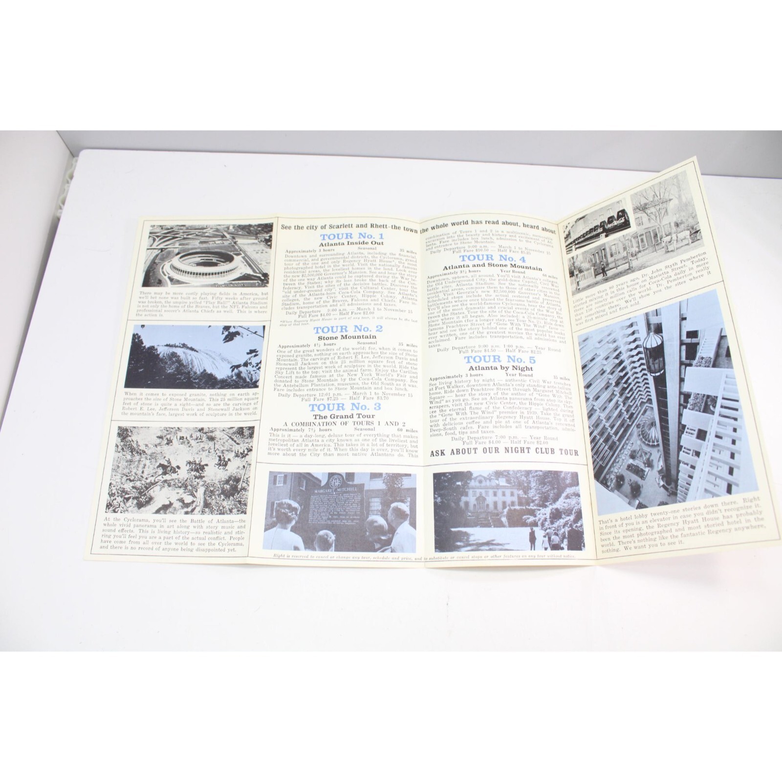 Gray Line Sightseeing Tour of Atlanta Brochure Vintage 88621
