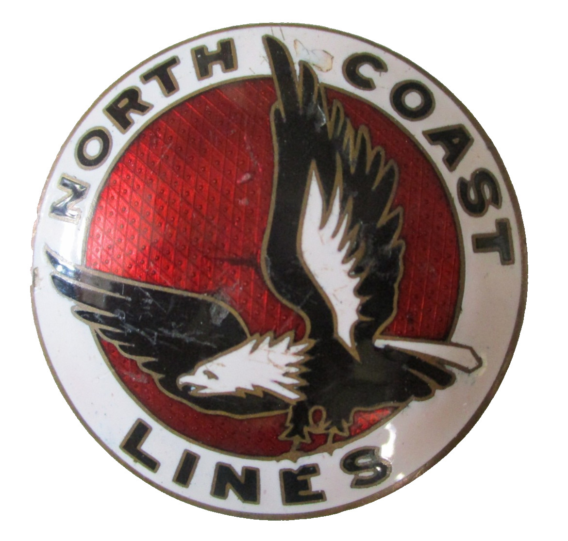 vintage 1950’s North Coast Lines Bus Driver Service Hat Badge Pin FREE SHIPPING