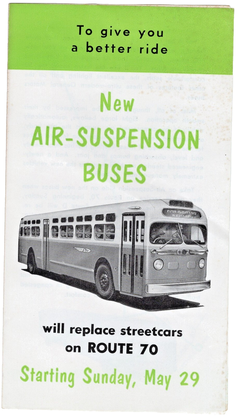 1955 Philadelphia Transportation Co Air Suspension Buses Route Map Brochure Vtg