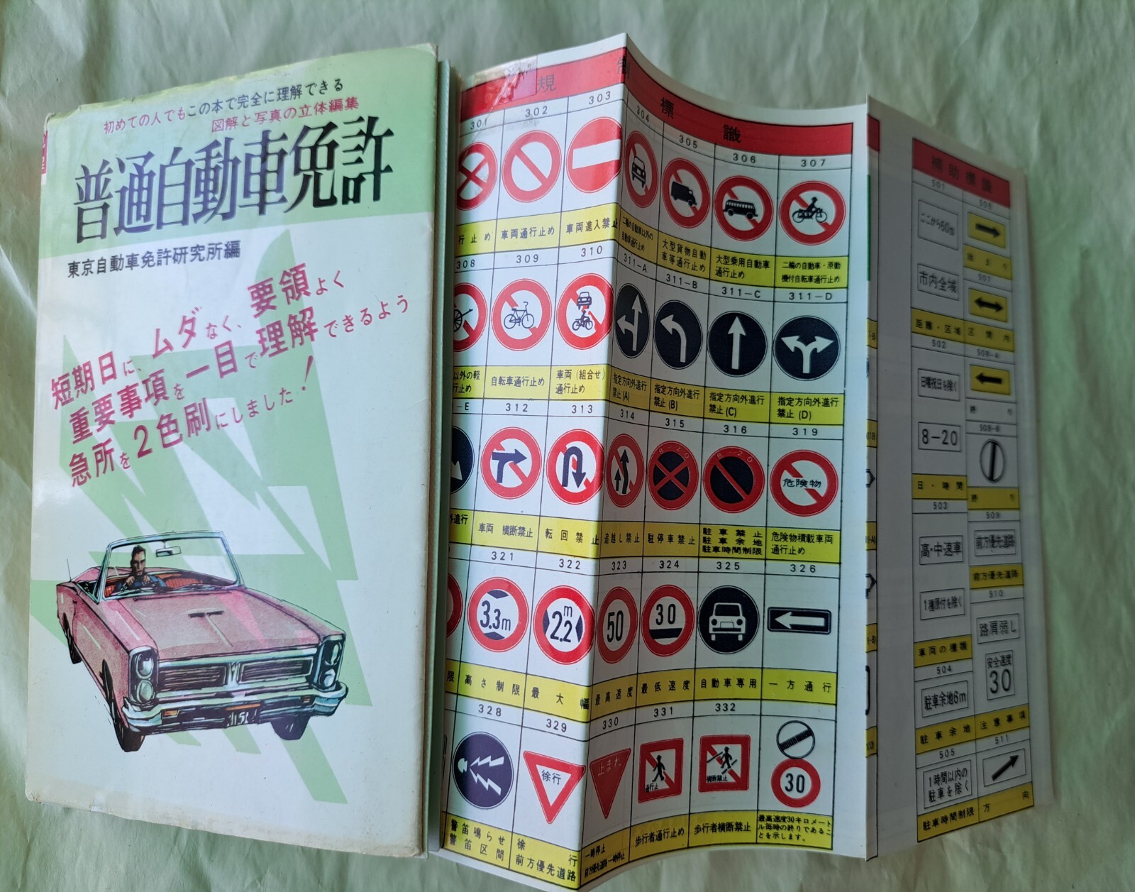 Vintage Japanese Driver’s Handbook 1965 PONTIAC GTO With Dust Jacket