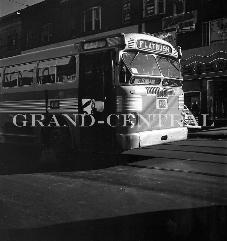 ORIGINAL 1947 NYCTS NEW YORK CITY BUS NEGATIVE #400 FLXIBLE BROOKLYN NY NYCTA #