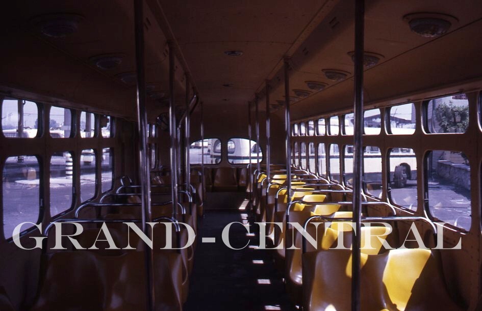 ORIGINAL 1971 MEXICO CITY TROLLEY BUS KODACHROME SLIDE STE INTERIOR #3726 MEXICO
