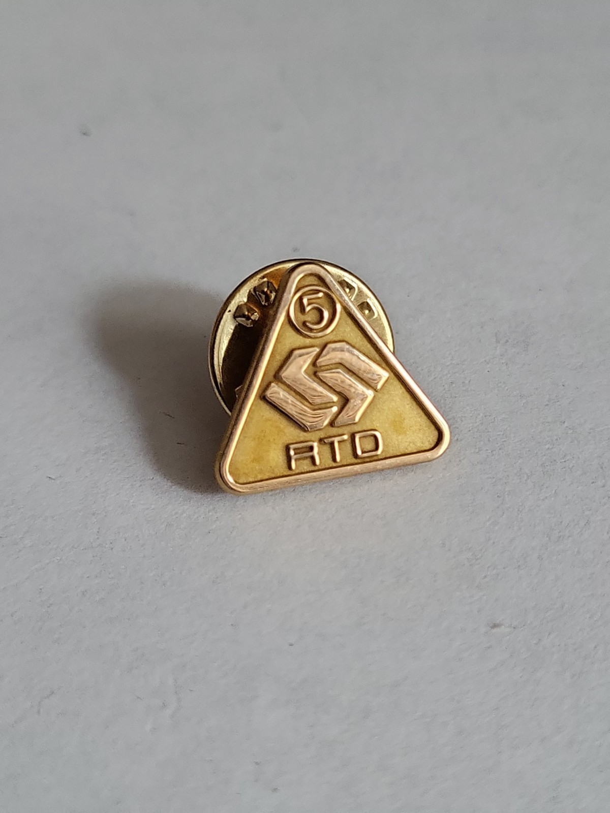 Vintage Los Angeles Rapid Transit District (RTD) Employee 5 Year Pin 10k Gold
