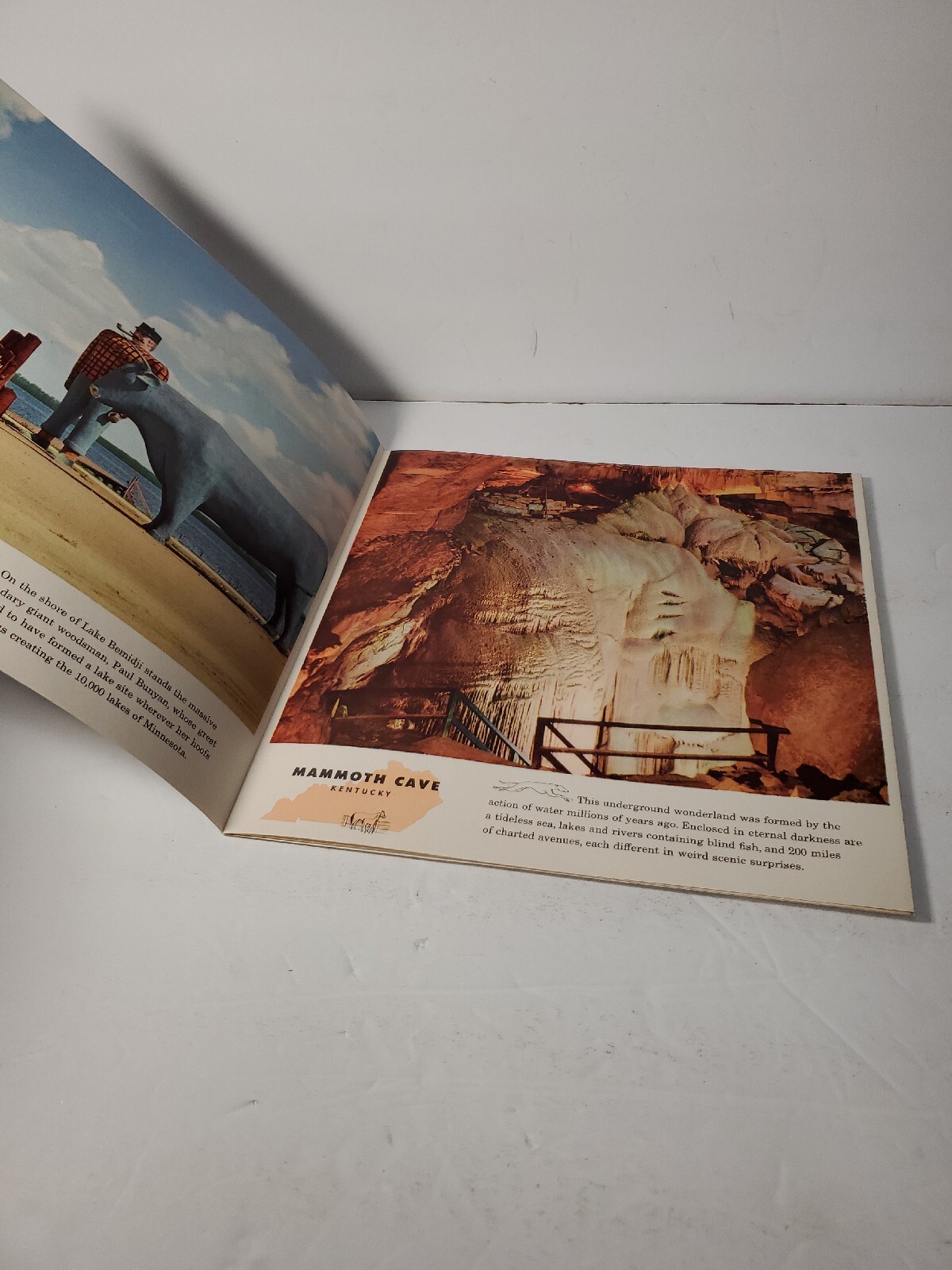 1940’S-1950’S WAYSIDE WONDERS BROCHURE BY GREYHOUND BUS SYSTEM Fold out