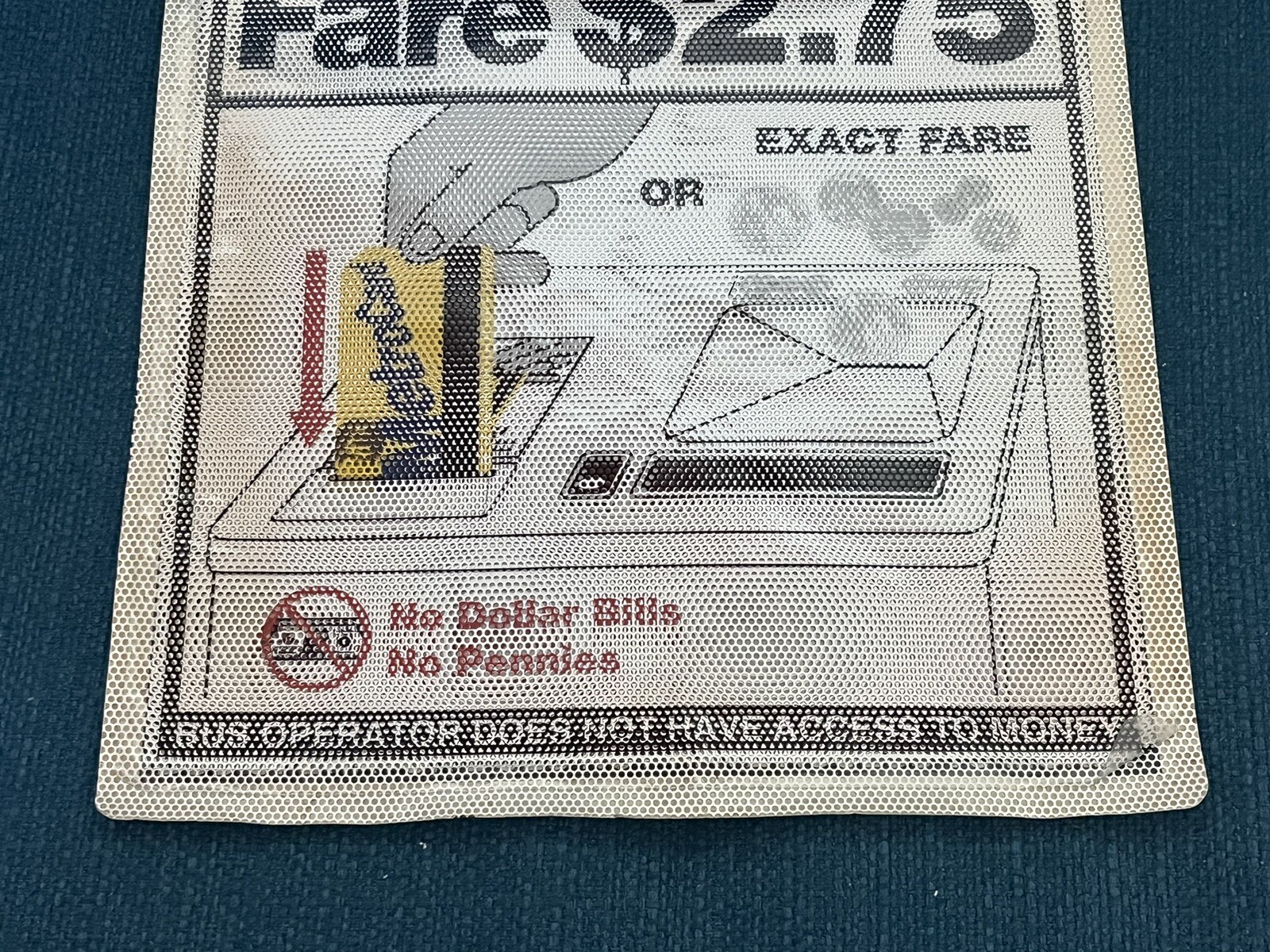 New York City Transit NYC Bus $2.75 Fare Window Sticker Decal 9.5 x 10 in
