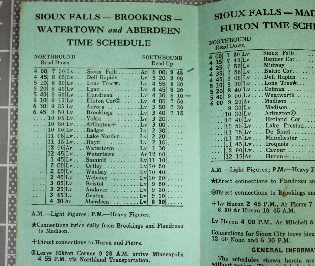 Jack Rabbit Bus Lines Time Schedule may 1, 1930 C346