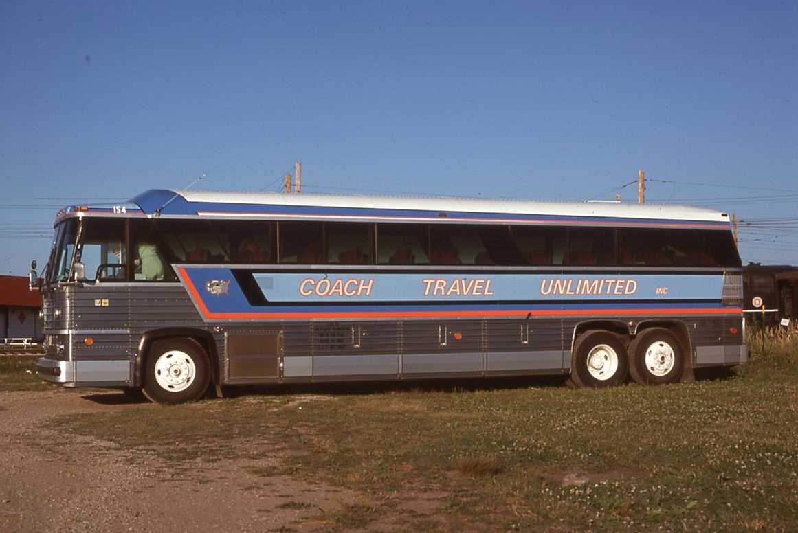 AP ORIGINAL SLIDE COACH TRAVEL UNITED CHARTER BUS #154 – UNION IL 1976