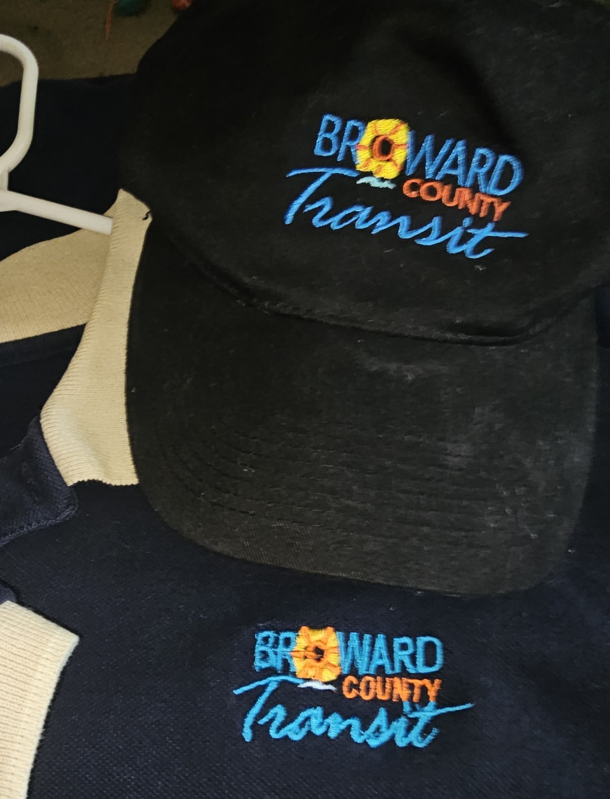 Broward Transit Polo Shirt & Hat. XL. County Bus Uniform BCT.
