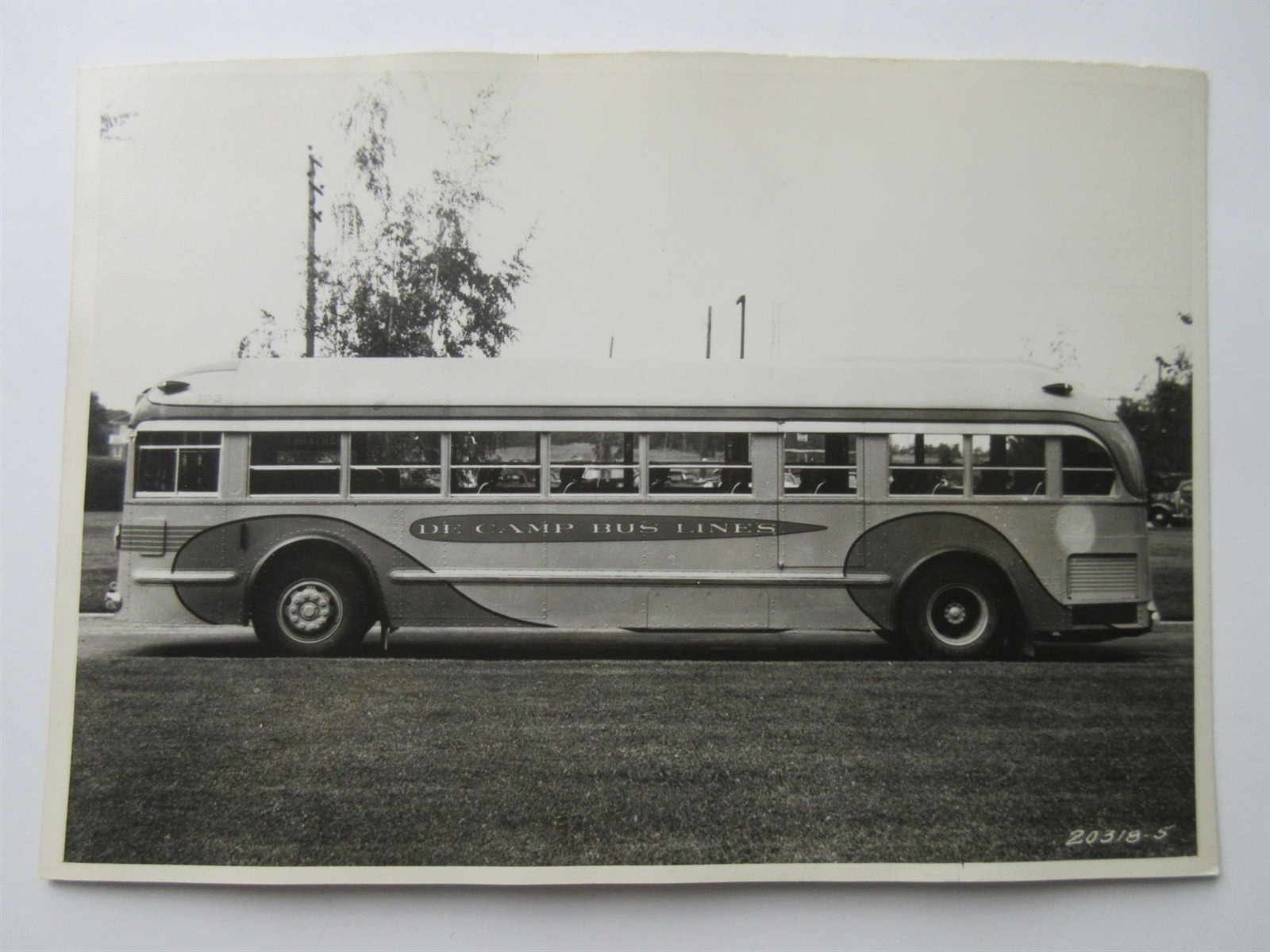 DeCamp Bus Lines Montclair NJ black & white photo 6.25″ x 4.75″ 1930’s bus
