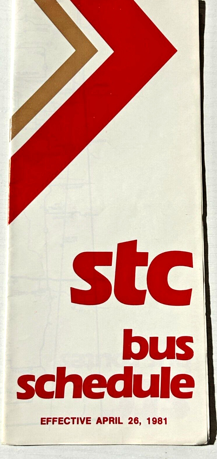 1981 STC Bus Shuttle Schedule Timetable Saskatchewan Transit Co CANADA
