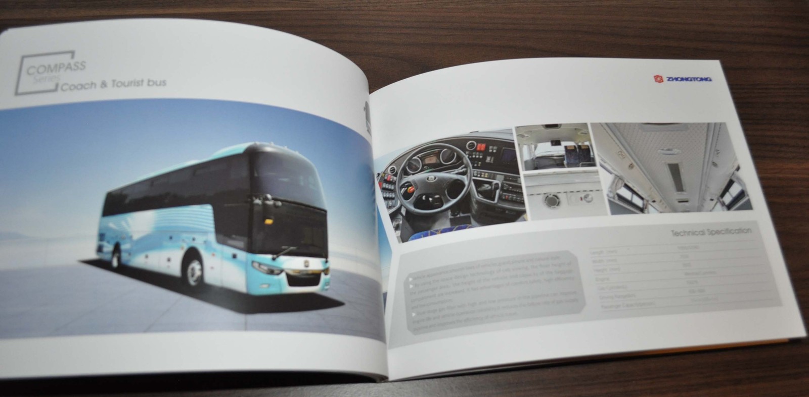 Zhongtong Model Range Coach Bus China Brochure Prospekt