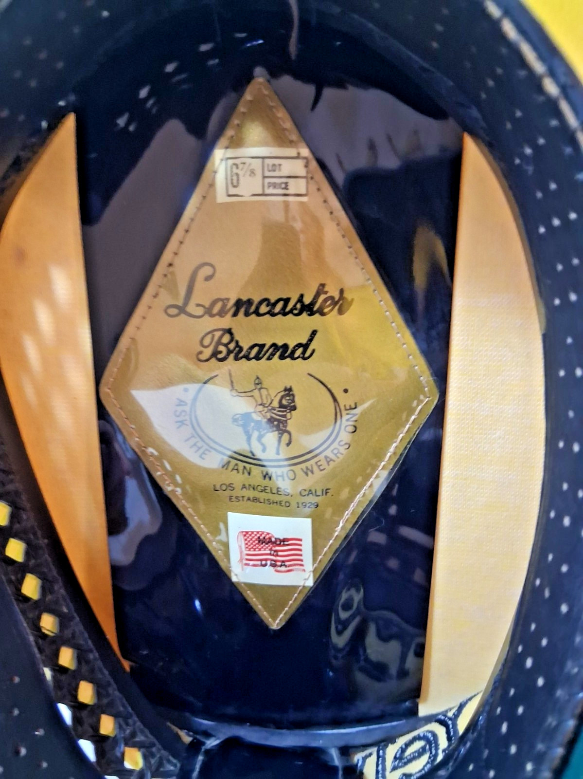 VTG 1940s-50s YELLOW CAB CO. DRIVER HAT – LANCASTER BRAND LOS ANGELES Size 6 7/8