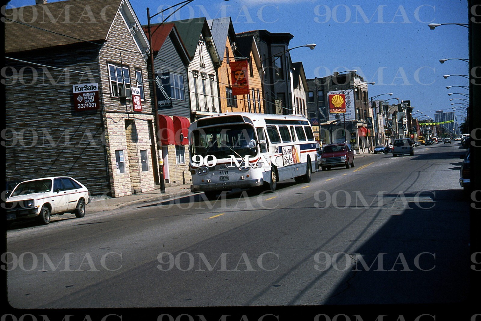 Chicago (IL) CTA GM Coach #1111 (A). Original Slide 1989.