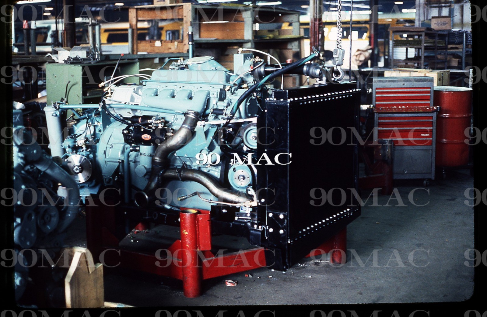 SCRTD-RTD. FLXIBLE BUS #7000. Loudonville (OH). Original Slide 1971. ENGINE PKG!