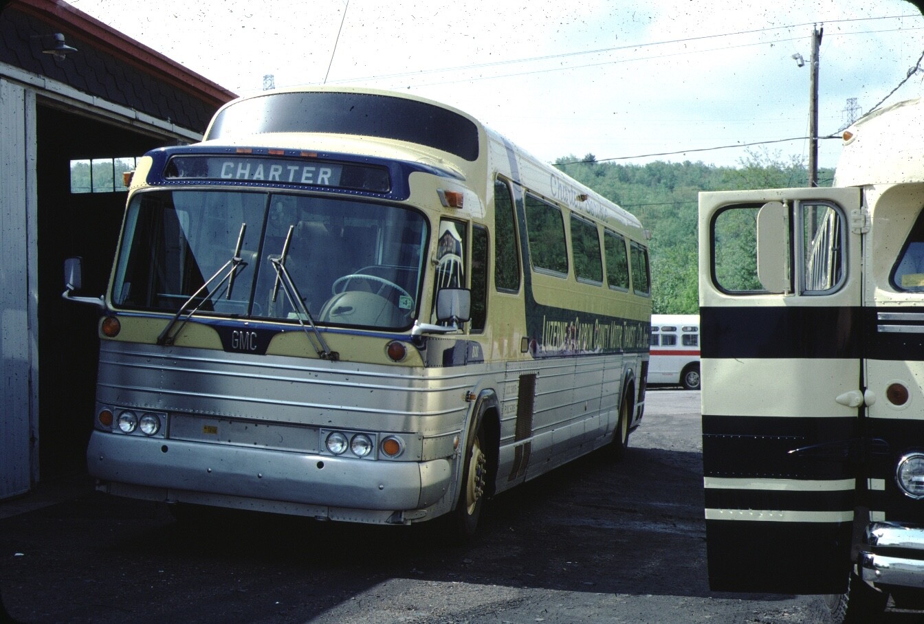Luzerne & Carbon County Transit GM PD 4107 bus original Kodachrome Kodak slides