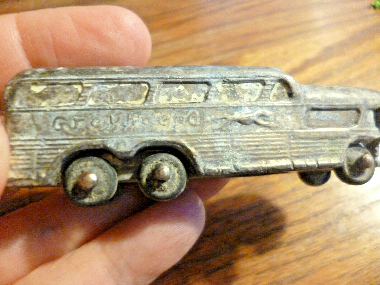 Vintage Die Cast Metal Greyhound Bus Pepper Shaker JAPAN Unique!