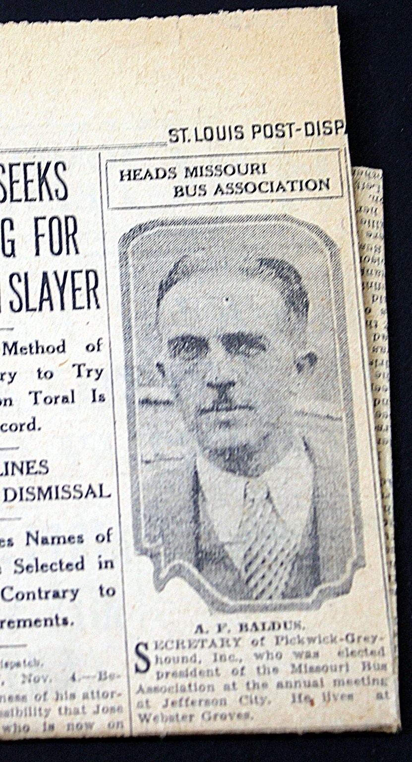 Paradox Lines Time Table Denver Amarillo Kansas City 1927 Early Bus Travel