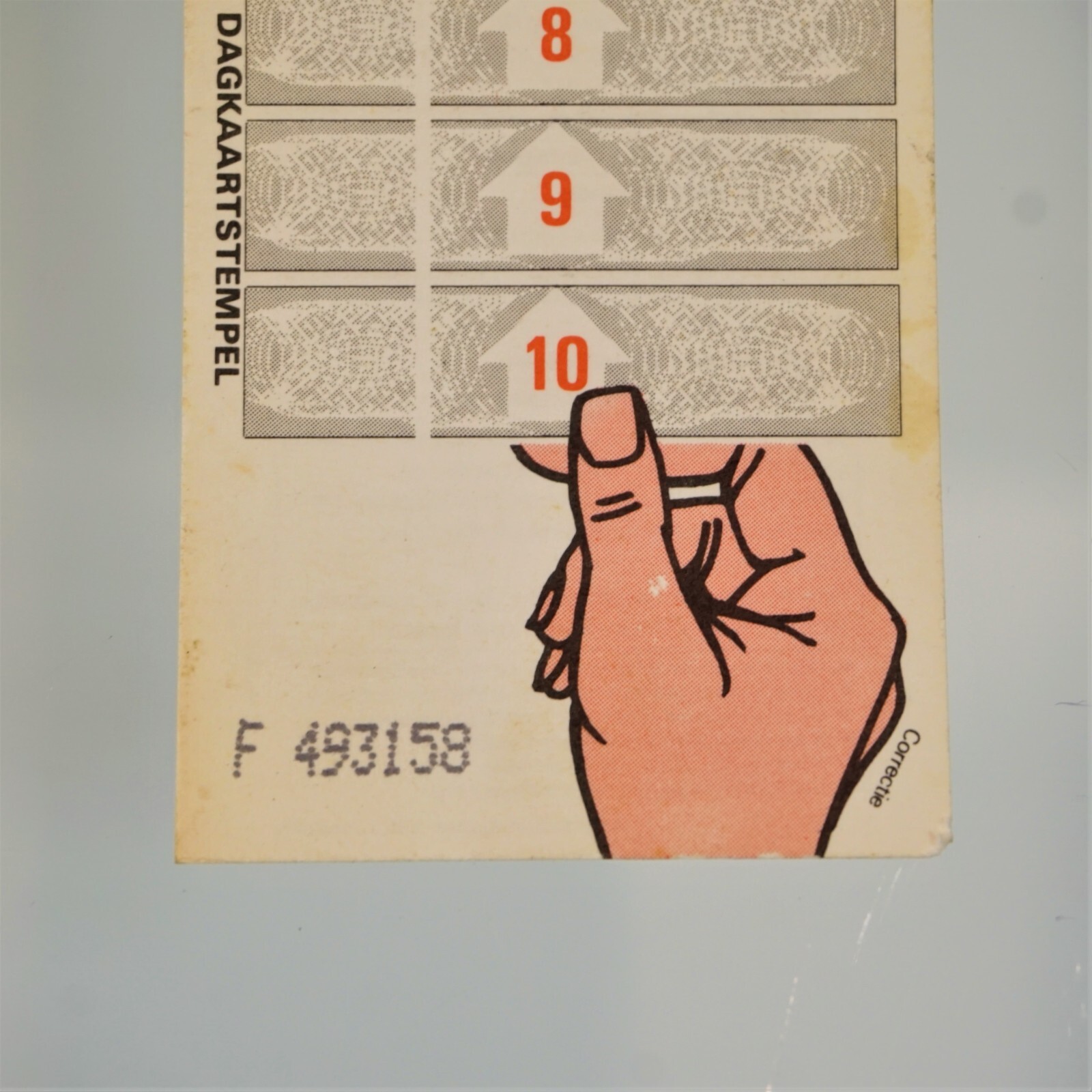 Vintage Dutch National Strippen Kaart Netherlands 1981 Transportation Fare Card