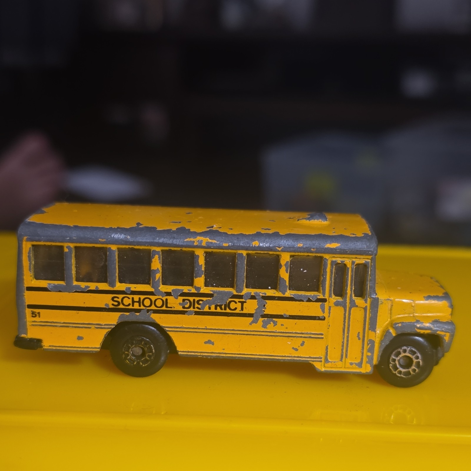 Matchbox School District 2 Diecast School Bus 1985 Collectible Toy Vehicle