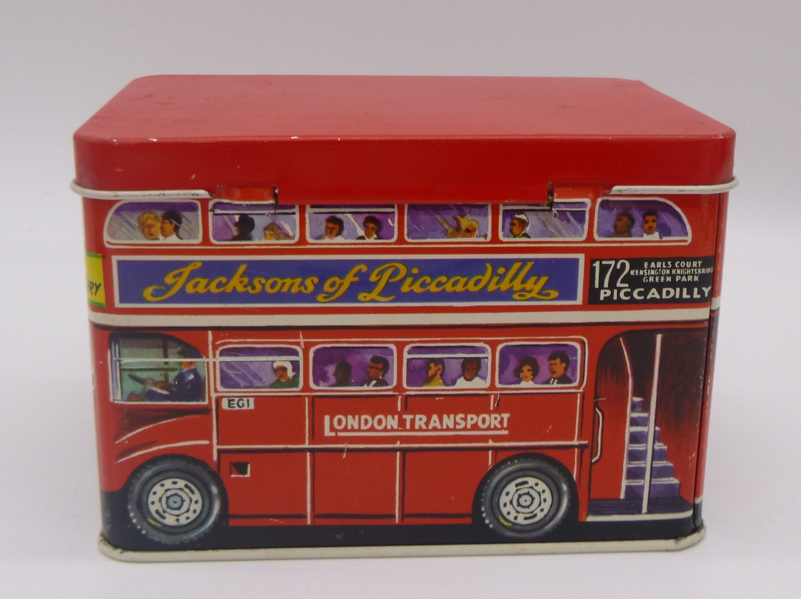 Vintage DECORATIVE WARE Cookie Tin 5″ London Transport bus