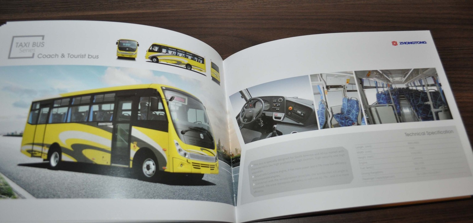 Zhongtong Model Range Coach Bus China Brochure Prospekt