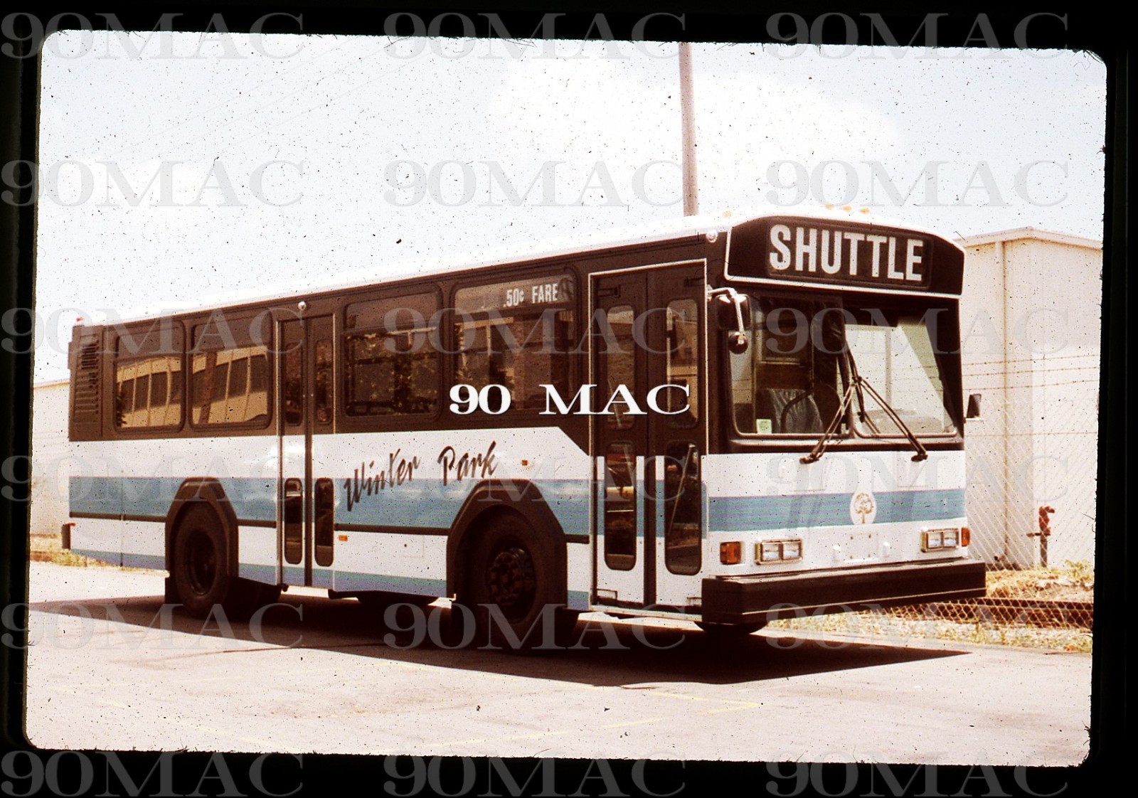 WINTER PARK TRANSIT. GILLIG BUS. Hayward (CA). Original Slide 1998. FACTORY!