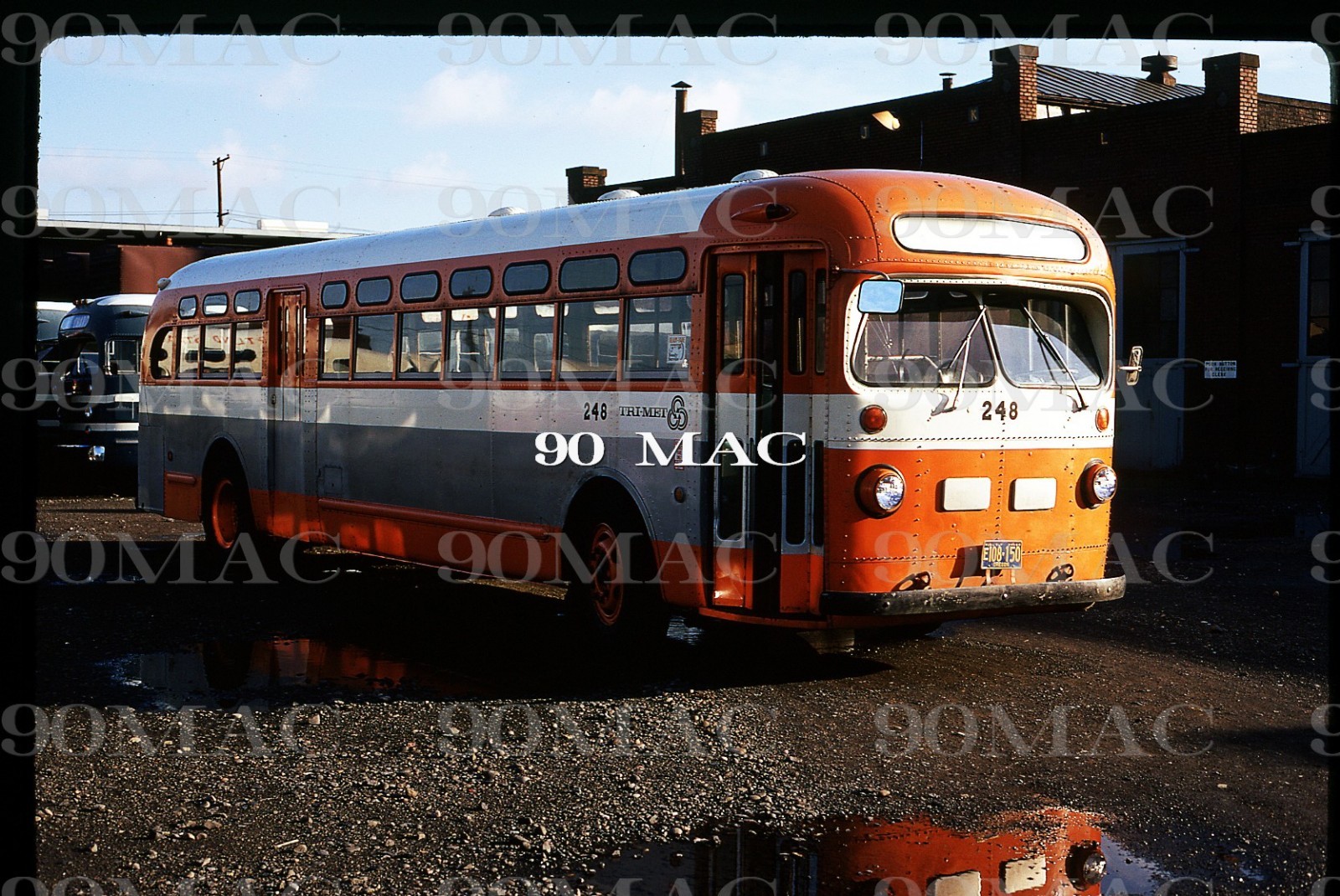TRI-MET. GM COACH BUS #248. Portland (OR). Original Slide 1972. (A)