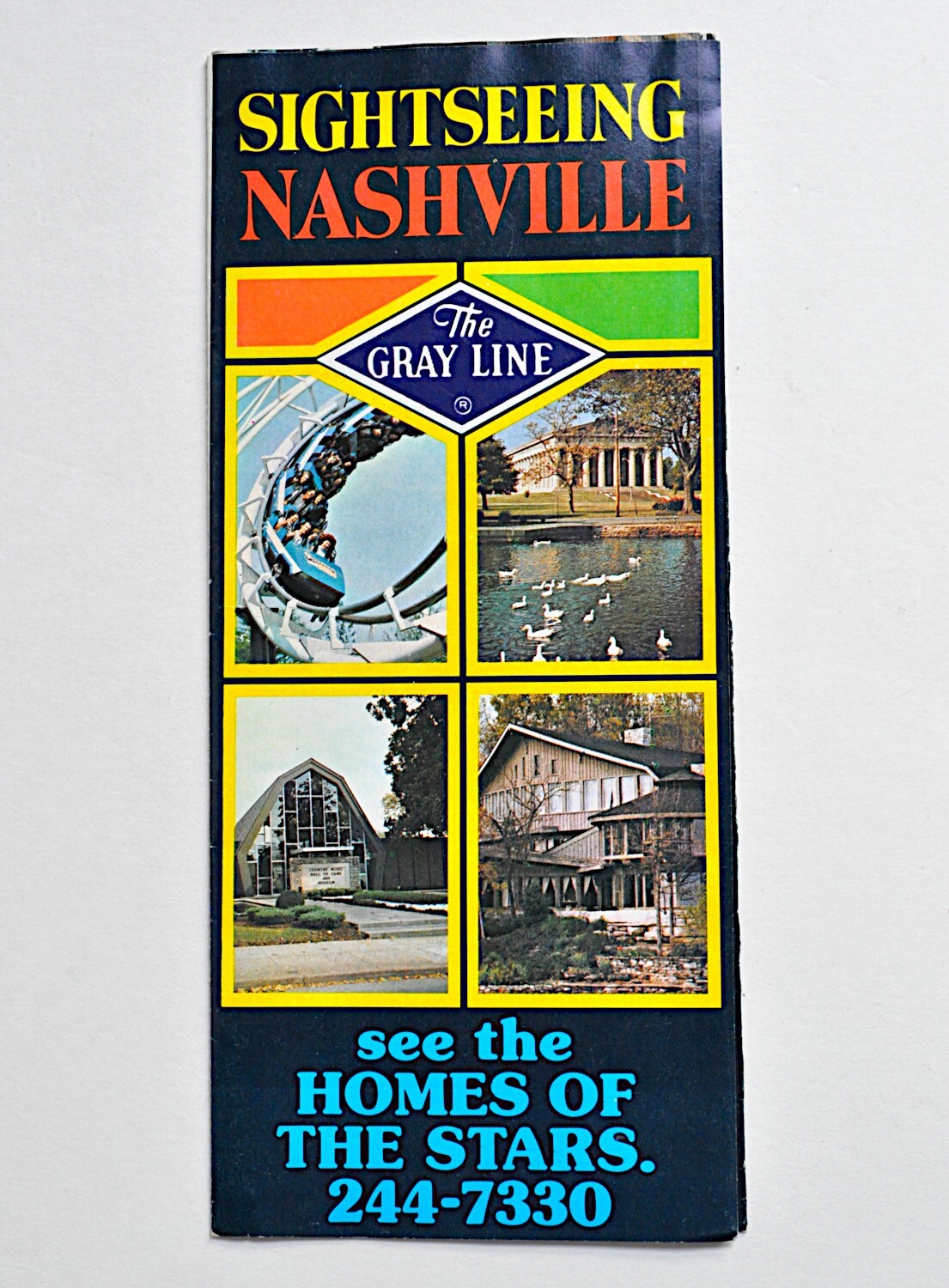 Gray Line Sightseeing Nashville Color Brochure KY Bus Tour Opry Homes Stars 70s