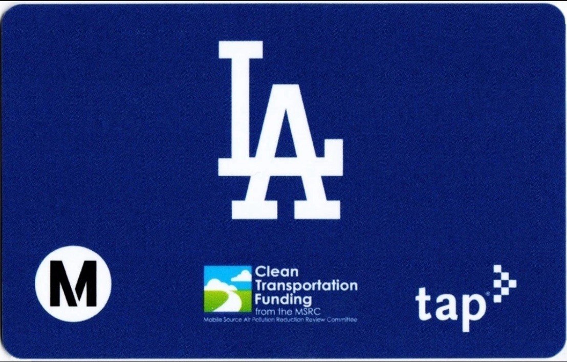 LA Metro TAP Card L.A. DODGERS Promotional 2023 Bus Subway Train Fare Media