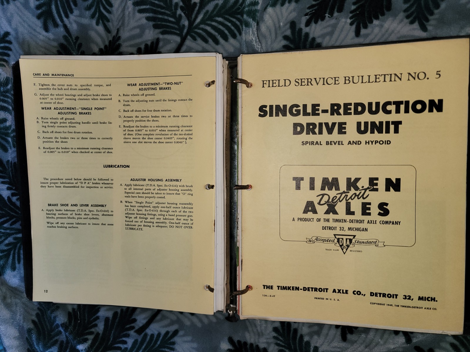 Vintage Gillig Bros Transit Coach Service Manual Hayward Calif Antique Bus Shop