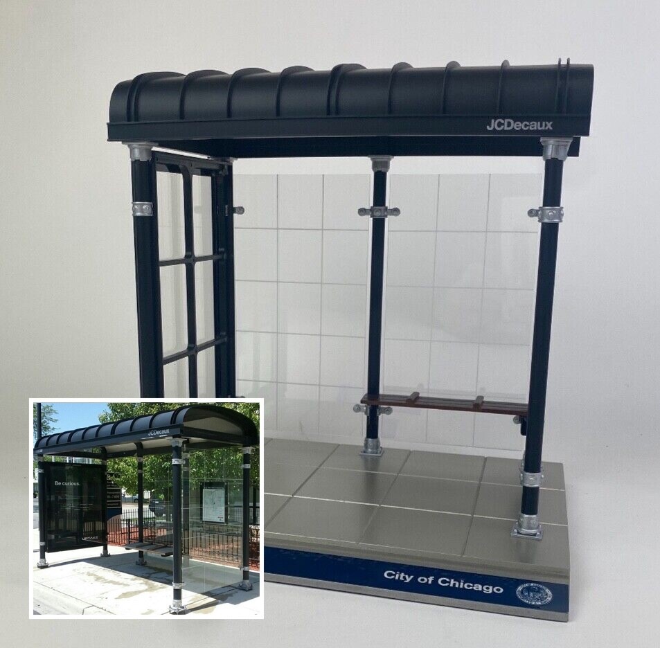 JCDecaux City of Chicago CTA Bus Shelter Model