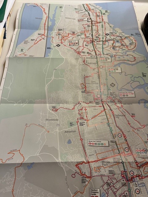Samtrans (San Mateo) Bus System Route Map 2007