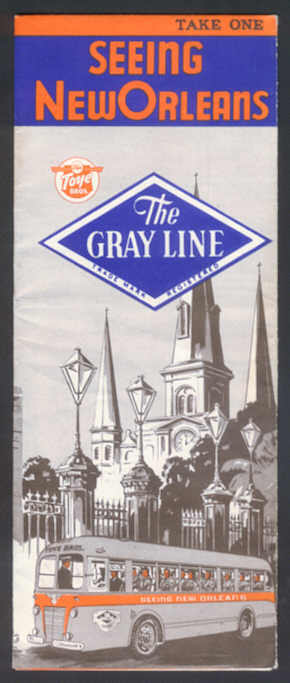 1940s Gray Line Bus “Seeing New Orleans” Brochure