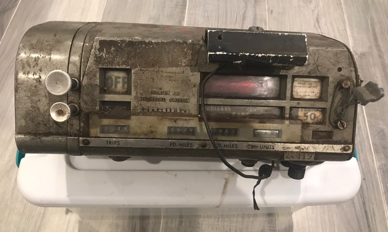 VINTAGE HALDEX AB HALMSTAD SWEDEN TAXIMETER