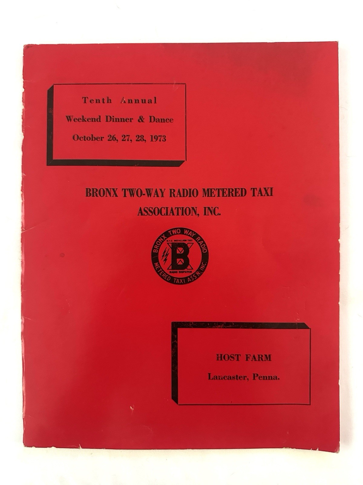 1973 Bronx New York Two-Way Radio Metered Taxi Asoc. Historic Transportation Doc